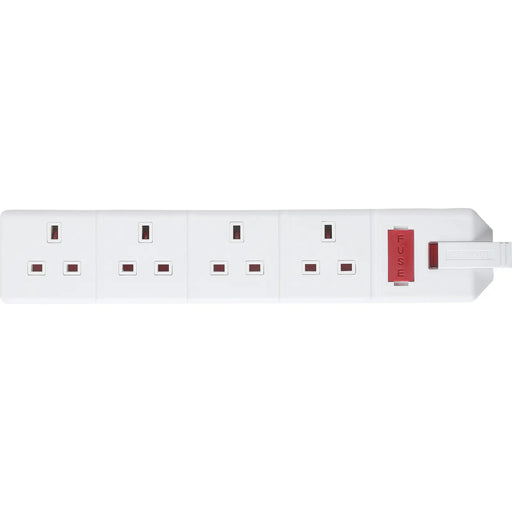 Masterplug Work - 4 Sockets, 13A, White