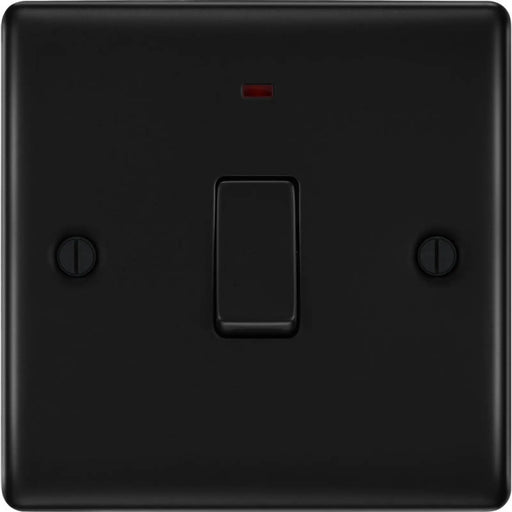 BG Double Pole Switch With Power Indicator 20a Black