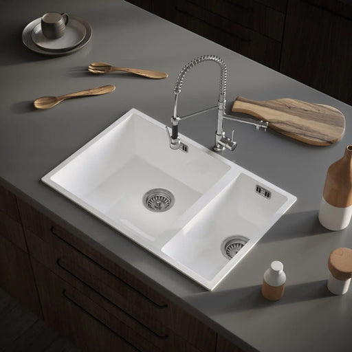 Ellsi Undermount Sink & Waste 670mm White