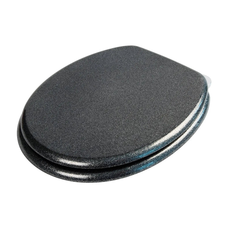 Croydex Flexi-Fix Toilet Seat Quartz Black