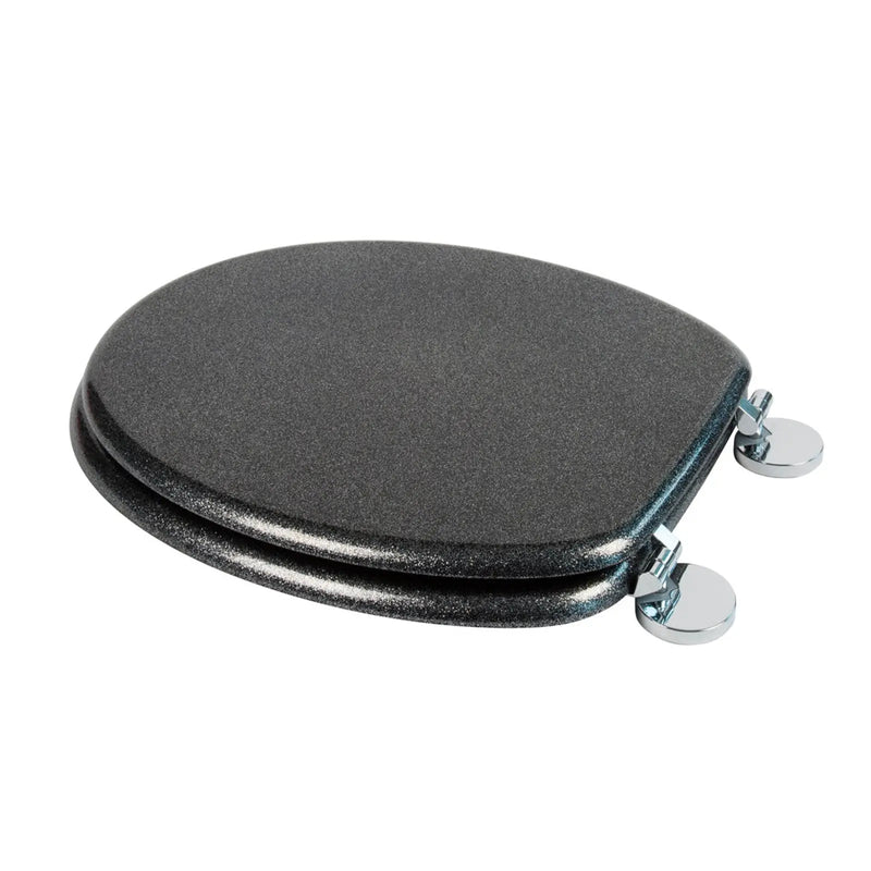 Croydex Flexi-Fix Toilet Seat Quartz Black