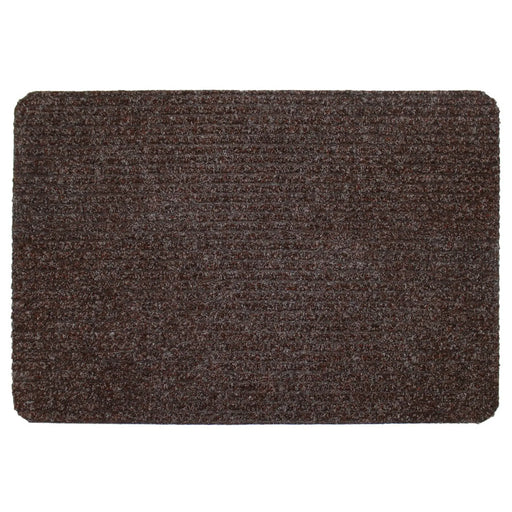 JVL Ribbed Indoor Doormat 50 x 80cm Dark Brown