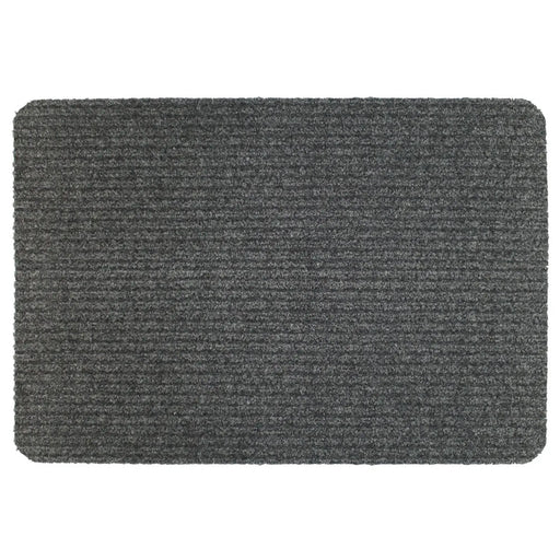 JVL Ribbed Indoor Doormat 50 x 80cm Light Grey