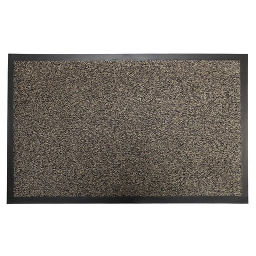 JVL Dirt Guard Cotton Barrier Doormat 50 x 75cm Dark Brown