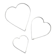 Tala Plain Heart Cutters - Stainless Steel (Set of 3)