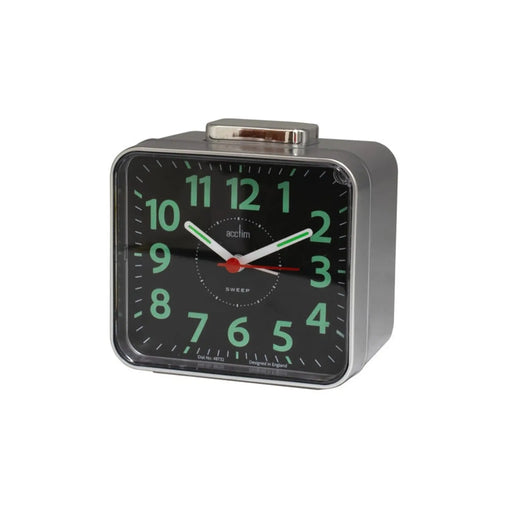 Acctim Parker Sweep Bell Alarm Clock Silver
