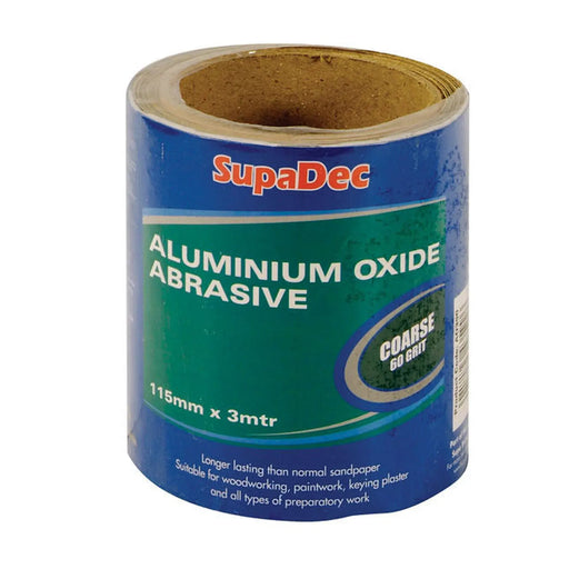 SupaDec Aluminium Oxide Roll Coarse Grade, 60 Grit, 3m