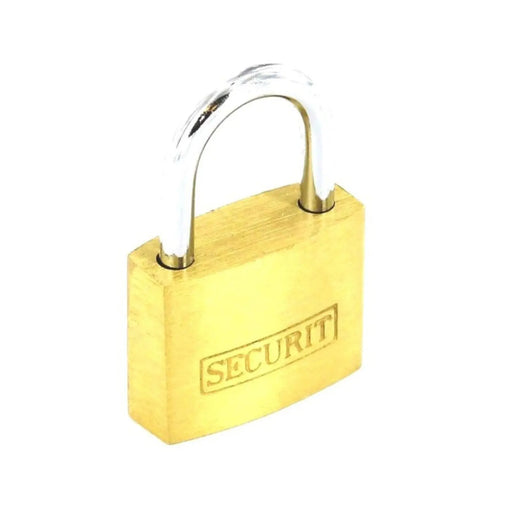 Securit Brass Padlock with 3 Keys 30mm