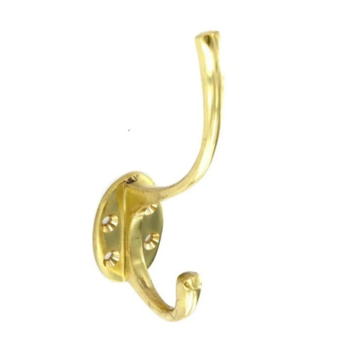 Securit Brass Hat & Coat Hook 125mm