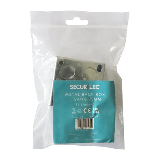 Securlec 1 Gang Metal Box 35mm