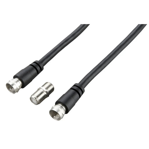 Luceco Ross Satellite Cable With Female To Female Coupler 1.5m Black