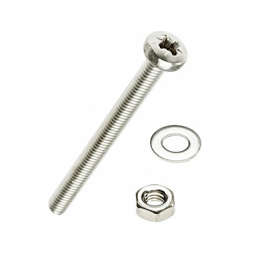 Securit Machine Screws Nuts Washers, Pack of 10 M4x25