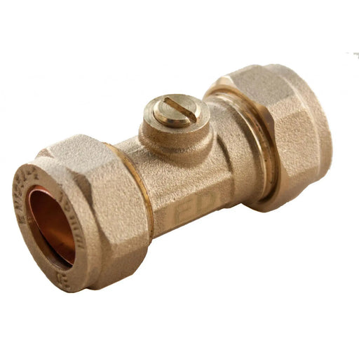 Oracstar Compression Isolating Valve 15 x 15mm Slotted Brass