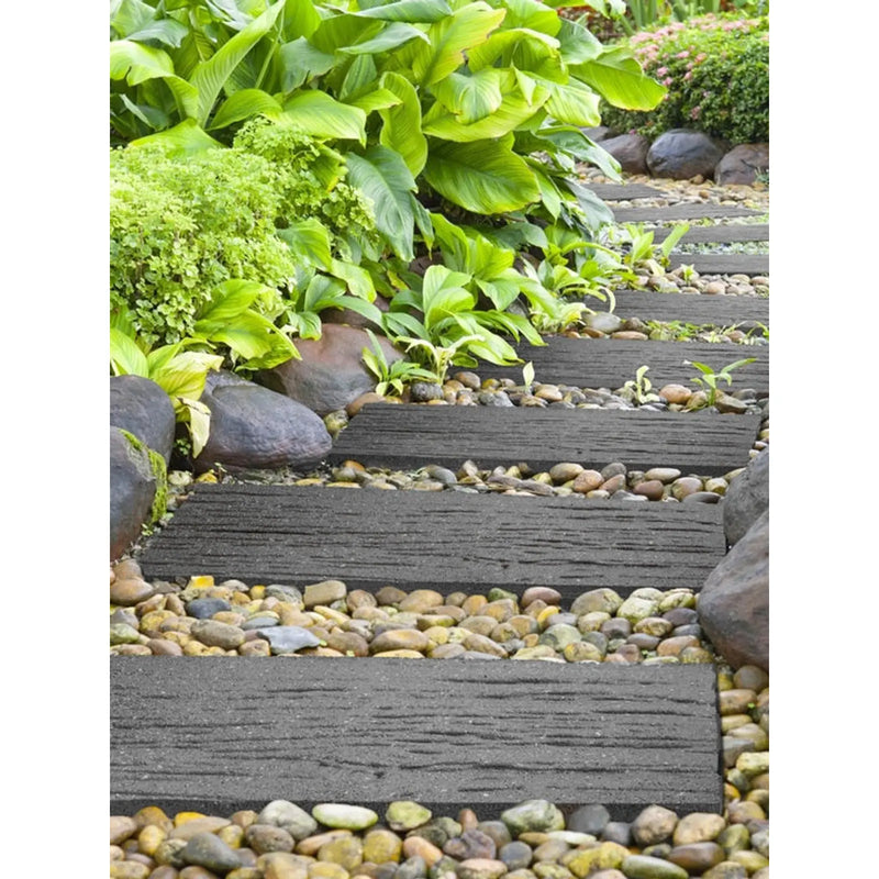 Primeur Railroad Stepping Stone Railroad Tie Grey 2x25x60cm