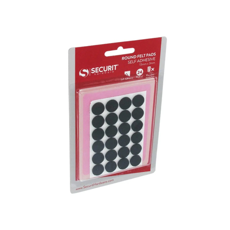 Securit Round Felt Pads 13 x 3mm Pack 24