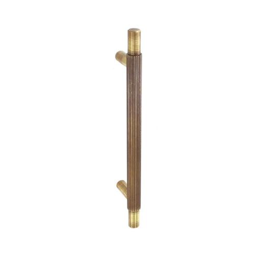 Smiths Architectural Linear Knurled Handle 128mm Antique Brass