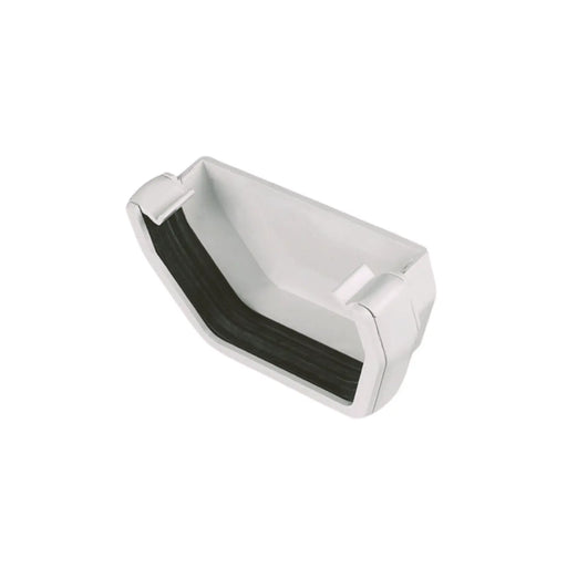 Kayflow Rainwater Square External Stop End White 112mm
