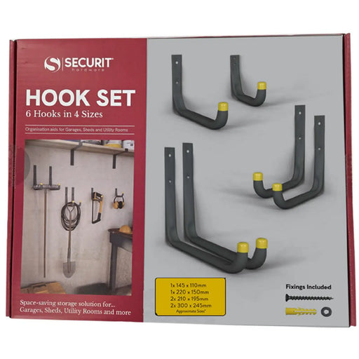 Securit Storage Hook Set 6 Piece