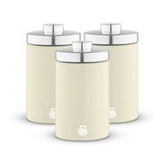 Swan Townhouse Canisters Set Of 3 Cream 1.6L