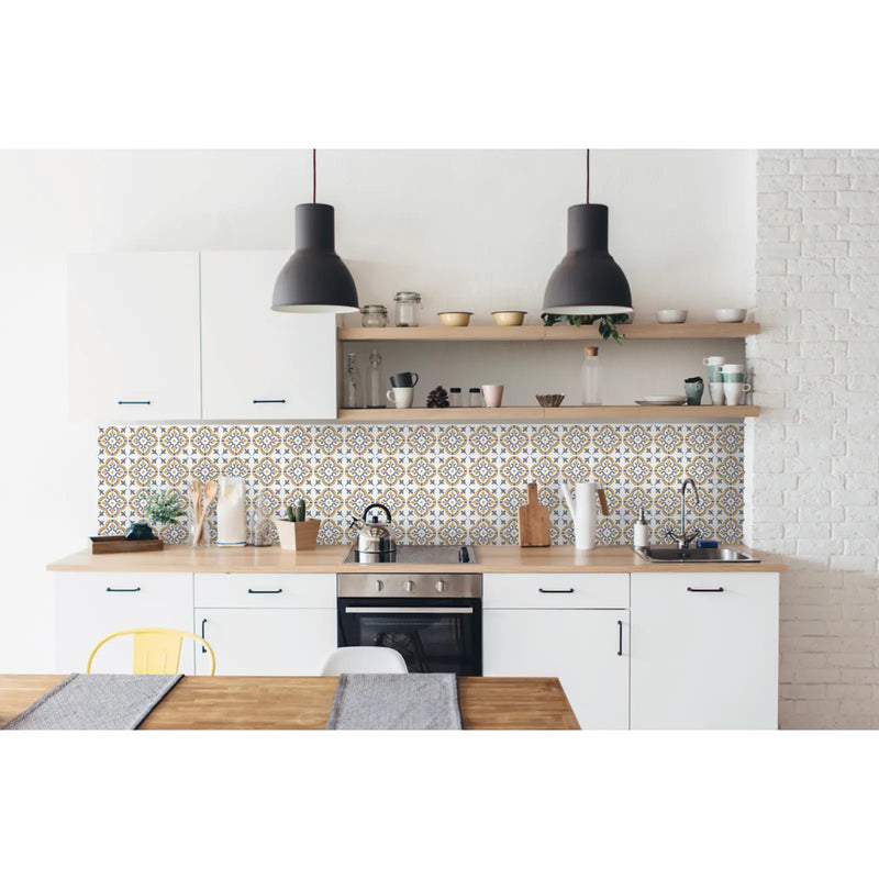 d-c-fix® Self Adhesive Wall Tile Jamila Gold 15cm x 15cm / Pack Of 6