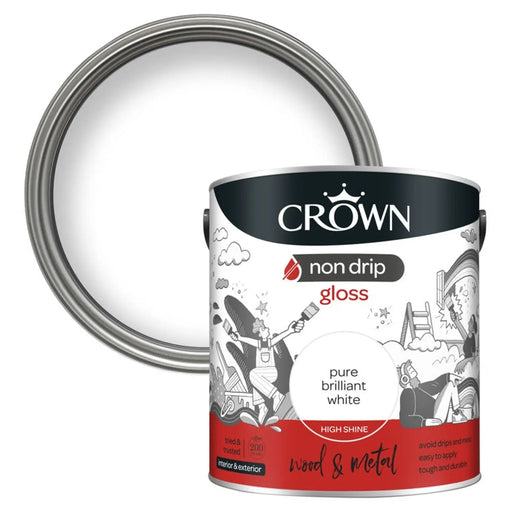Crown Non Drip Gloss Pure Brilliant White 2.5L