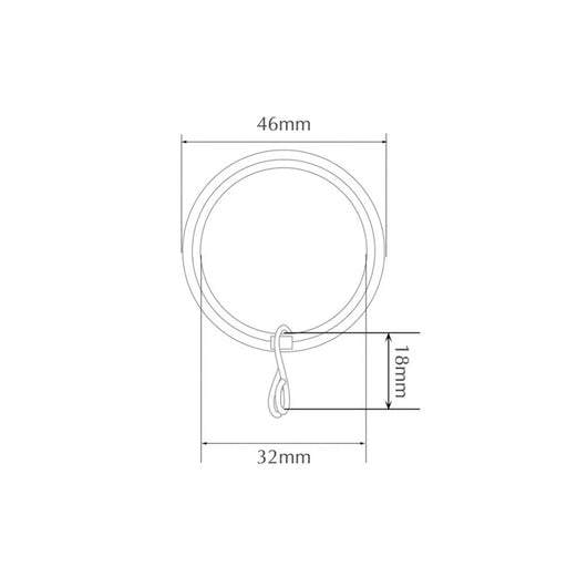 Jones Interiors Cosmos Metal Rings Black Pack 6