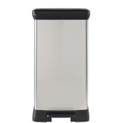Curver Deco Black & Silver Pedal Bin 50L