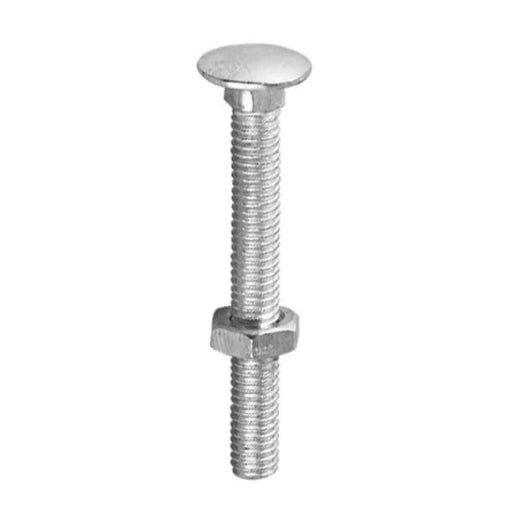 Securit Carriage Bolt & Nuts M6 x 100mm (3)