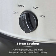 Tower Steel Slow Cooker Stainless 6.5L