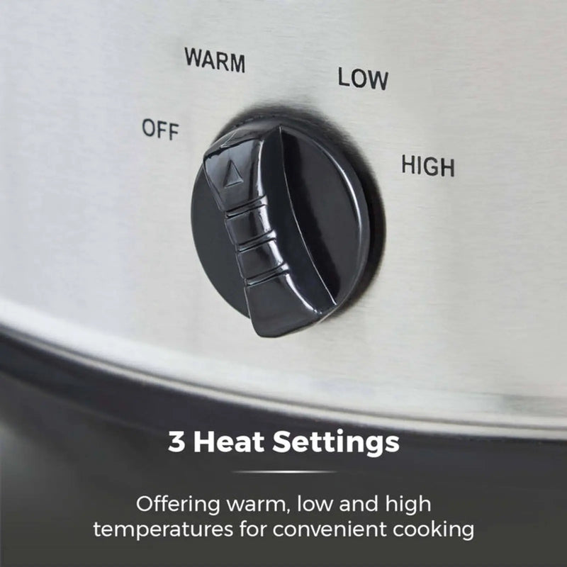 Tower Steel Slow Cooker Stainless 6.5L