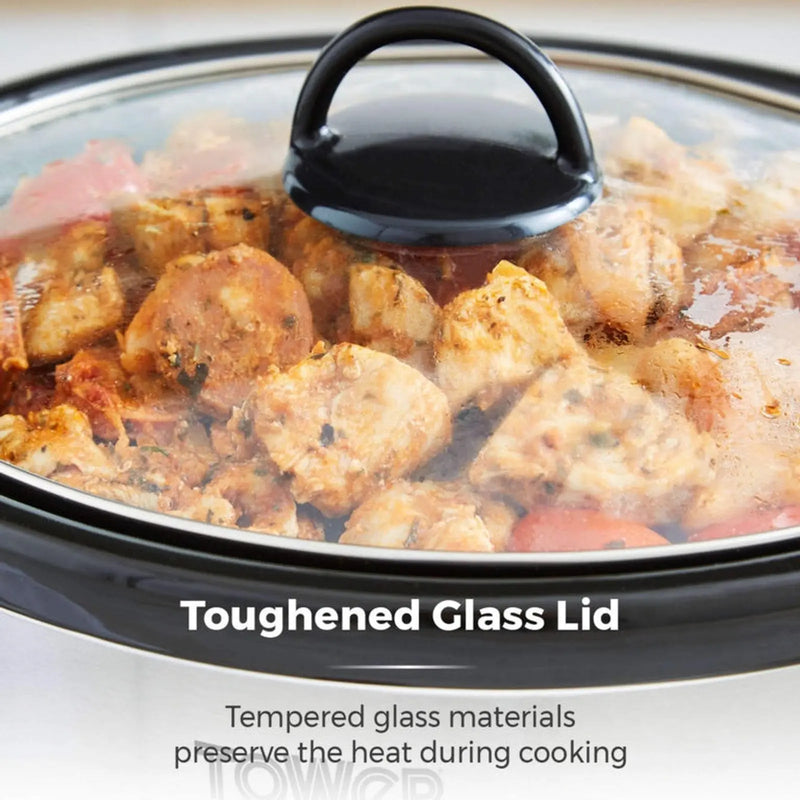 Tower Steel Slow Cooker Stainless 6.5L