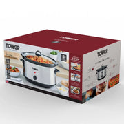Tower Steel Slow Cooker Stainless 6.5L
