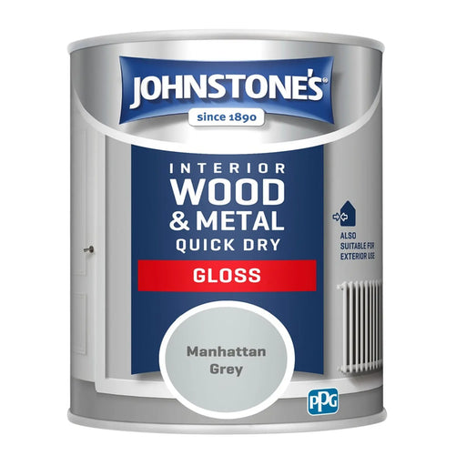 Johnstone's Quick Dry Gloss 750ml Manhattan Grey
