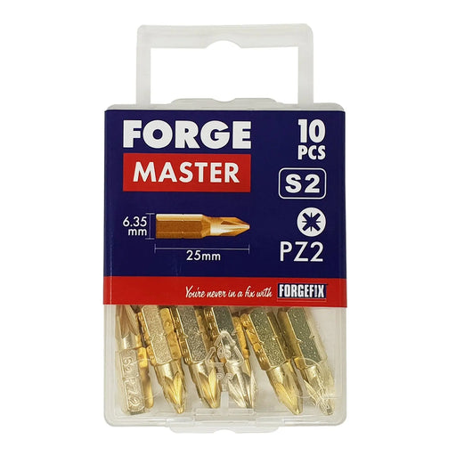 ForgeMaster Pozi Compat. Bit 10 Pieces PZ1 x 25mm