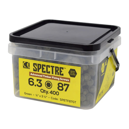 Spectre T/Fix Screw 6.3x87mm Tub 400 T17 Tip 1000hr Green