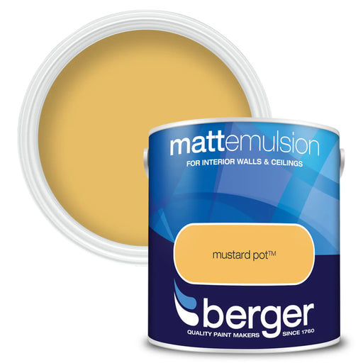 Berger Matt Emulsion 2.5L Mustard Pot