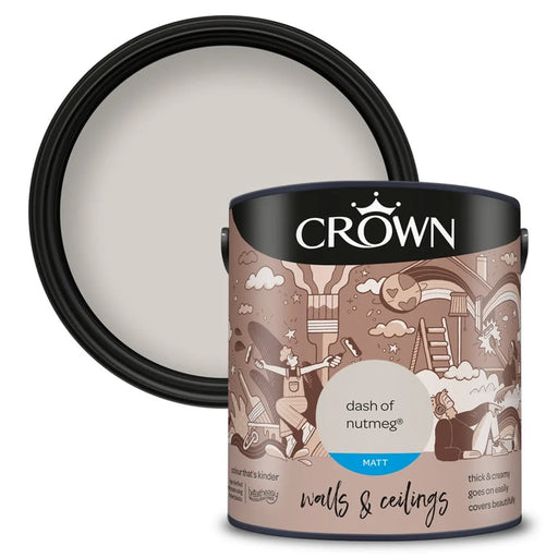 Crown Walls & Ceilings Matt 2.5L Dash Of Nutmeg