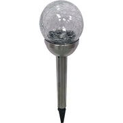 Pagoda Solar Crackle Ball Light White LED 6cm