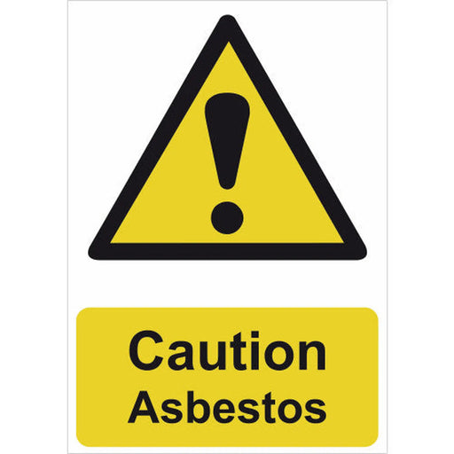 Caution Asbestos 1.2mm Recyclable PP (148 x 210mm) - Min Order 4