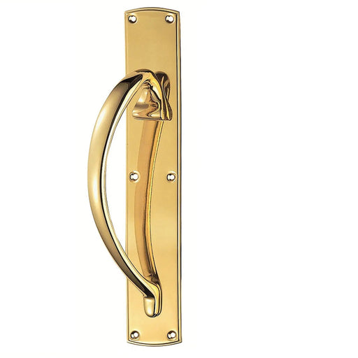 Pull Handle - (Left Hand) - Polished Brass 457MM X 76MM