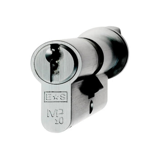 Mp10 80Mm Euro Cylinder & Turn - Mk - Polished Chrome
