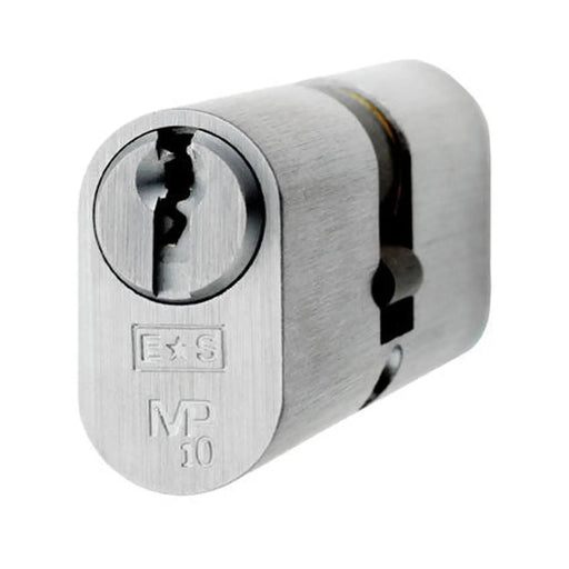 Mp10 64Mm Oval Double Cylinder - Mk - Satin Chrome
