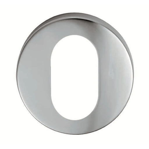 Escutcheon - Oval Profile On Concealed Fix Round Rose - Satin Anodised Aluminium 52 x 8