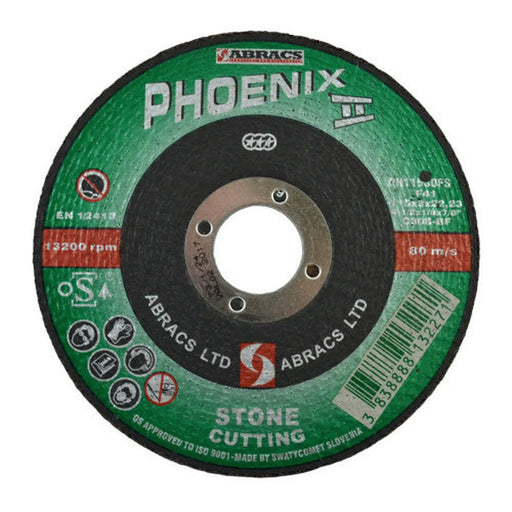 Phoenix II Flat Masonry Cutting Disc (115 x 3 x 16mm) - Pack of 5