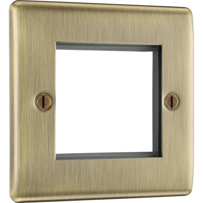 BG Electrical Euro Module - 2 module - square