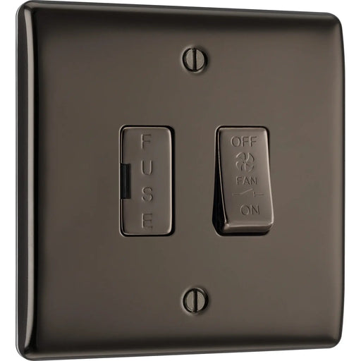 BG Electrical Nexus Metal Black Nickel - Triple pole, fused, fan isolator