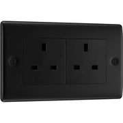 BG Electrical Nexus Metal Matt Black - Double unswitched, double pole