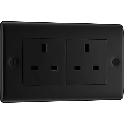BG Electrical Nexus Metal Matt Black - Double unswitched, double pole