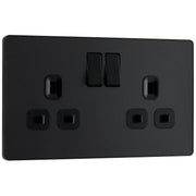 BG Electrical Evolve Matt Black - Double, switched, single pole
