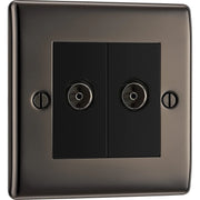 BG Electrical Nexus Metal Black Nickel - Double, isolated, co-axial